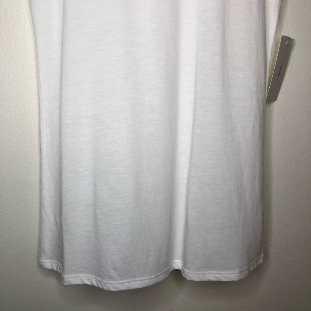 VINCE White Pima Cotton Soft Tee Shirt Small New - Picture 8 of 8